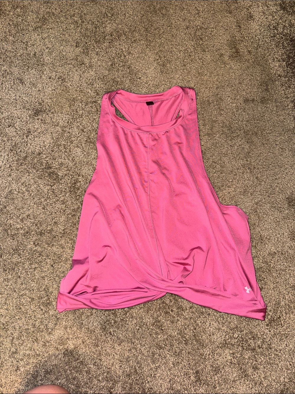 Under Armour Hot Pink Twist-Hem Racerback Tank